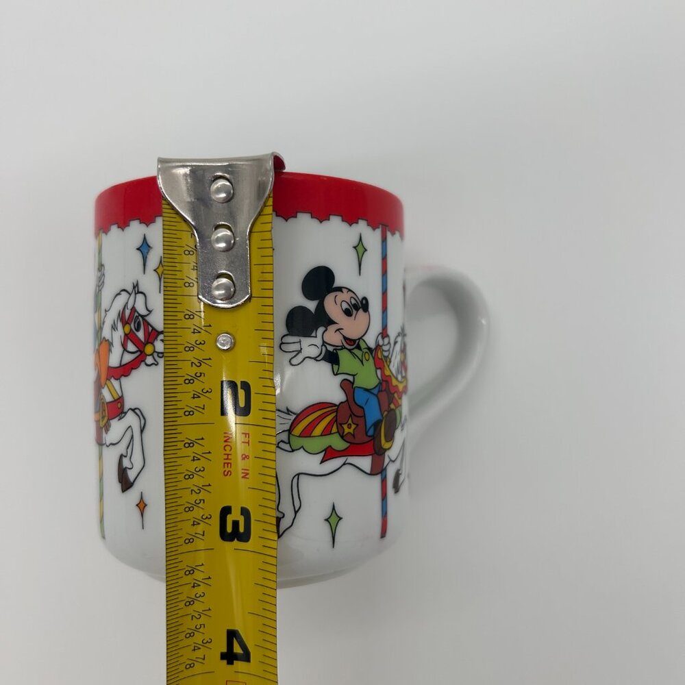 VTG Disneyland Walt Disney Mickey & Friends Carousel Ceramic Coffee‎ Mug Japan - Picture 7 of 8